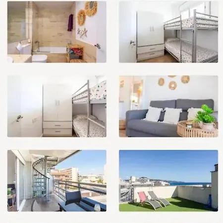 Lägenhet Charming In - Sea View And Pool Blanes